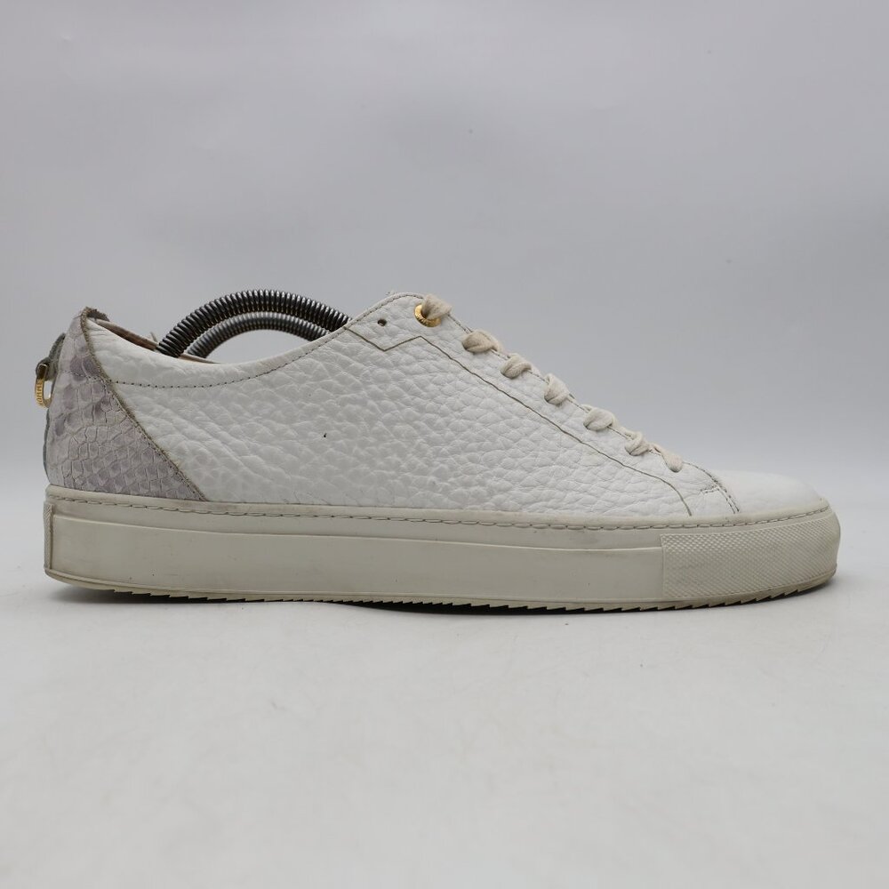 Android Homme Low White Leather Men’s Size EU 44 Sneaker Shoes Handmade Italy